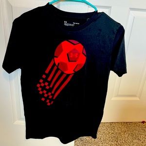 Under Armour, Boys, Tee Shirt, Red logo